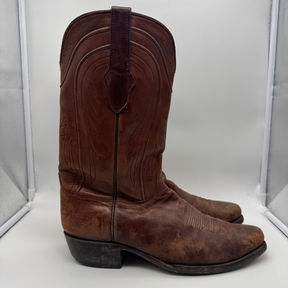 Black Jack Cowboy Boots Mad Dog Goat  Mens Size 11 D Brown Leather Western Ranch